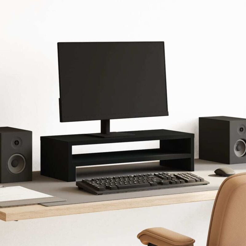 foto del prodotto supporto per monitor nero 54x22x15 cm in truciolato vidaxl