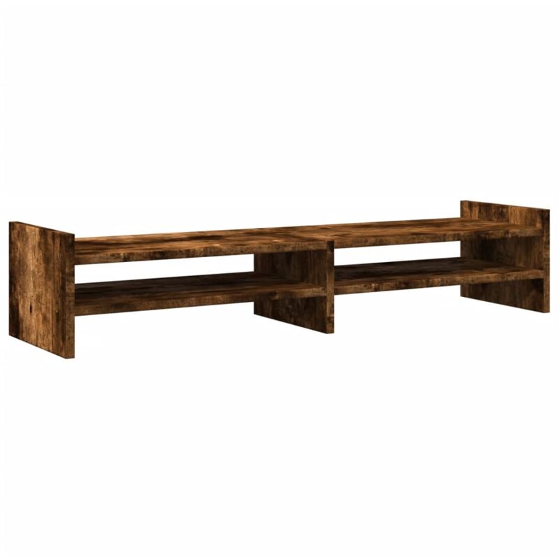 foto del prodotto supporto per monitor rovere fumo 100x27x20 cm legno multistrato vidaxl