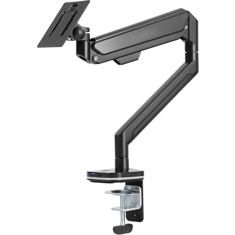 foto del prodotto supporto per monitor singolo,adatto per schermi da 13 35 , braccio a molla a gas completamente regolabile, supporta fino a 26,4 libbre,supporto per