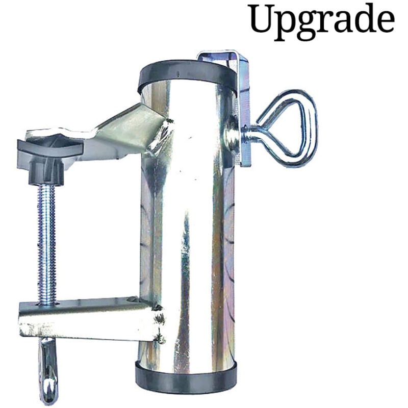 foto del prodotto supporto per ombrellone flessibile e resistente, supporto per ombrellone in acciaio inossidabile, clip fissa per ombrellone da balcone da giardino