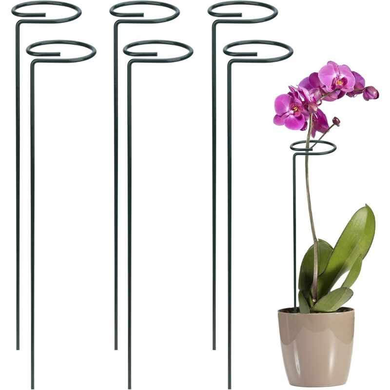 foto del prodotto supporto per piante 6 pezzi anello di supporto per piante anello di supporto per giardino in metallo per piante fiori verdure 40 cm sollbry