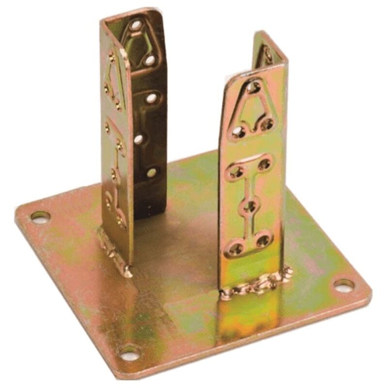 foto del prodotto supporto per pilastri art.800 in acciaio tropicalizzato fissaggio a vite mm 202 x 202 1