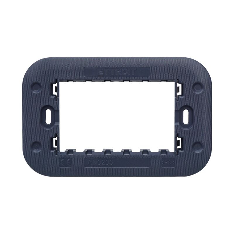 foto del prodotto supporto per placca a 3 moduli, serie moon, compatibile con serie bticino axolute ettroit an0203