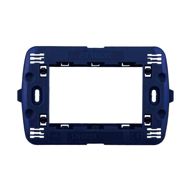 foto del prodotto supporto per placca a 3 moduli, serie space, compatibile con serie bticino living ettroit ln0203