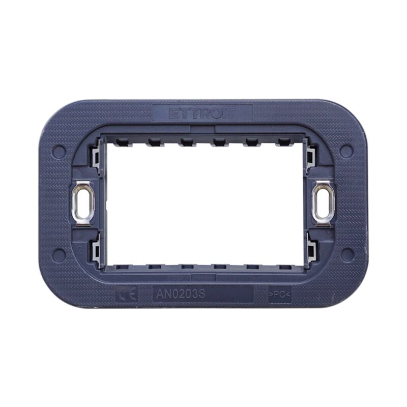 foto del prodotto supporto per placca slim a 3 moduli, serie moon, compatibile con serie bticino axolute air ettroit an0203s