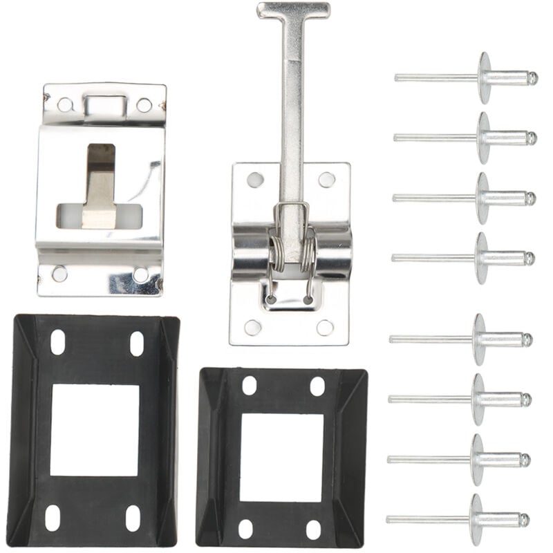 foto del prodotto supporto per porta del rimorchio chiusura stile t in acciaio inossidabile 316 resistente universale per rimorchi da viaggio per camper - eosnow