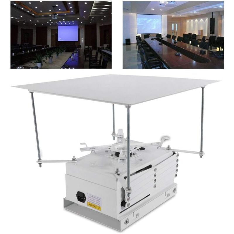 foto del prodotto supporto per proiettore da 10 kg, pieghevole, con sollevatore elettrico motorizzato, con telecomando, per cinema, sala chiesa scuola