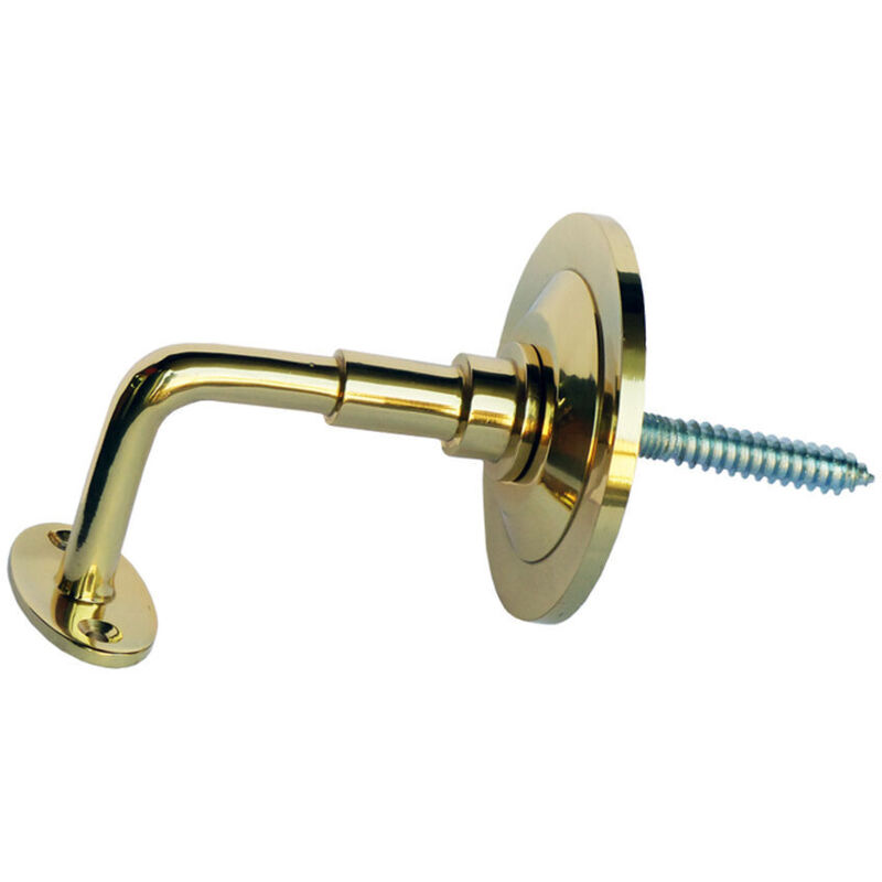 foto del prodotto supporto per ringhiera edm 85579 dorato ottone lucido spiga