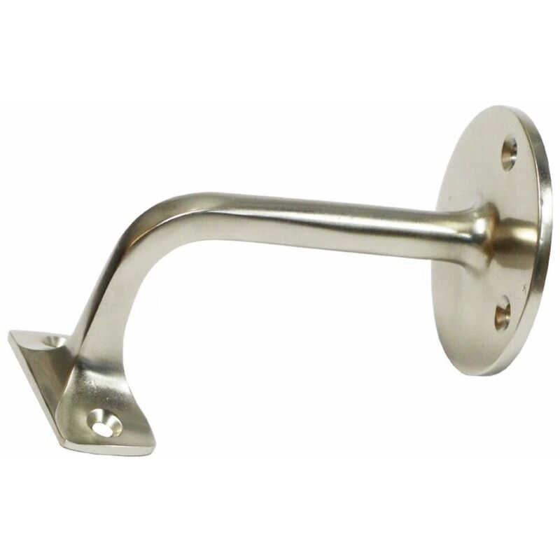 foto del prodotto supporto per ringhiera edm 85591 argentato acciaio nichel 3 viti