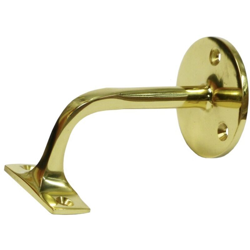 foto del prodotto supporto per ringhiera in ottone lucido 3 viti edm