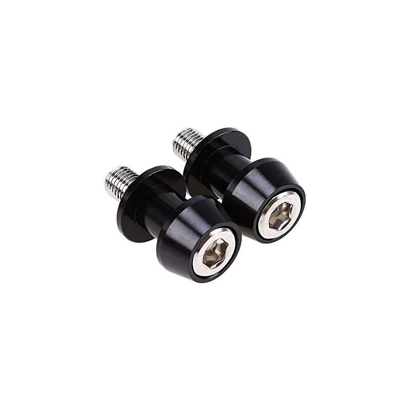 foto del prodotto supporto per rocchetto forcellone in lega di alluminio cnc per moto, protezione forcellone da 10 mm, nero sollbry