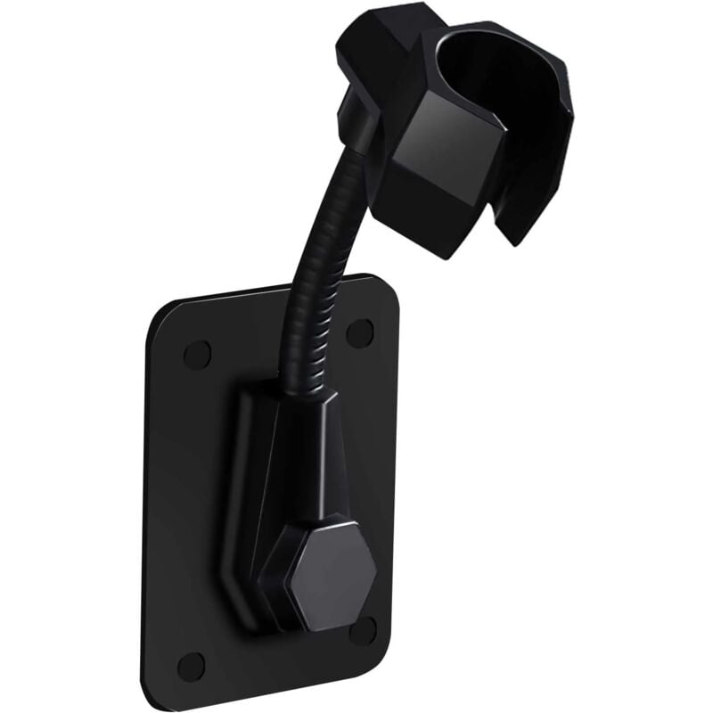 foto del prodotto supporto per soffione doccia adesivo resistente, supporto per doccetta girevole a 360 gradi, supporto per soffione doccia regolabile, montaggio a