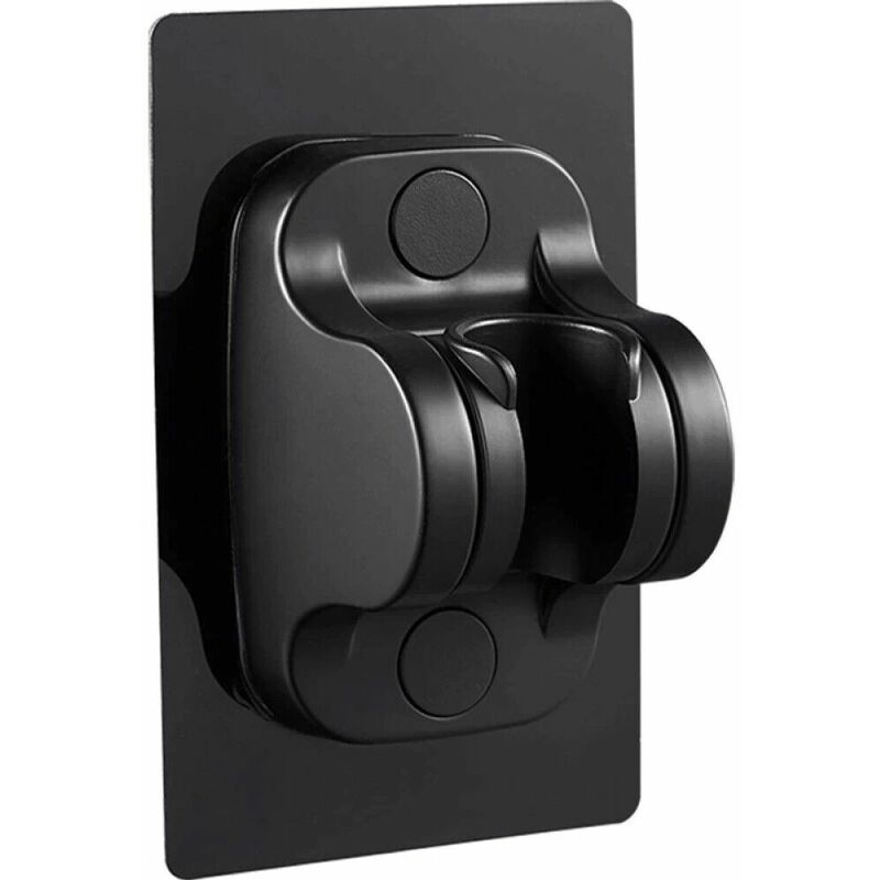 foto del prodotto supporto per soffione doccia da parete abs nero adesivo art. 87138