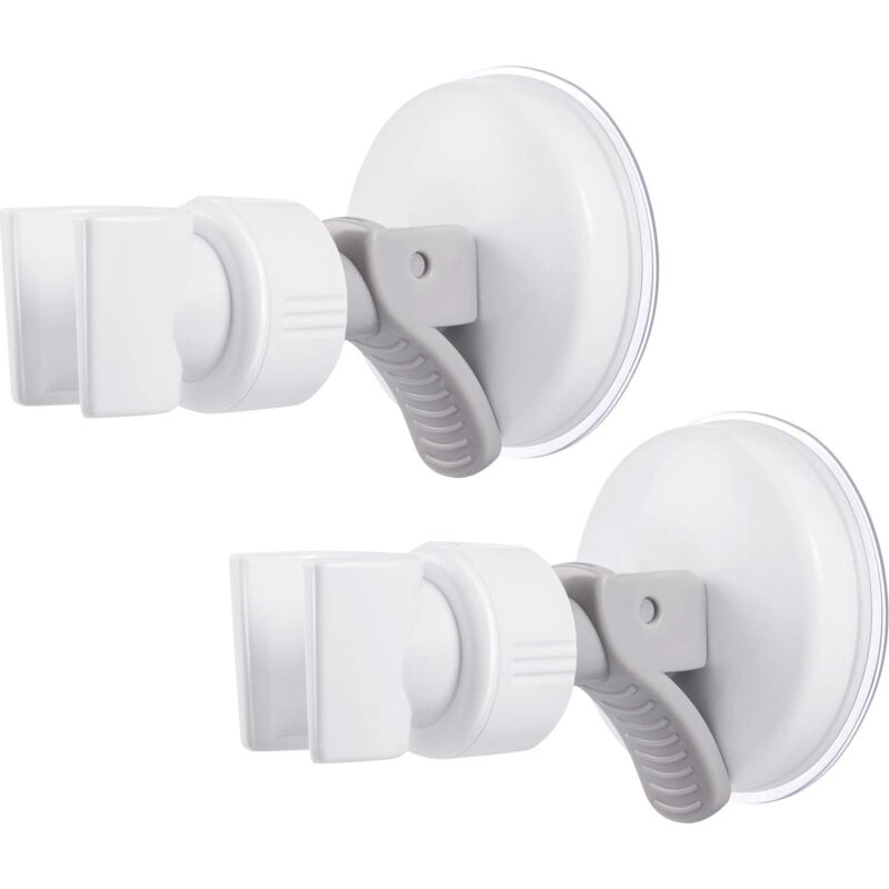 foto del prodotto supporto per soffione doccia regolabile con ventosa, supporto per soffione doccia, supporto di montaggio universale in plastica abs, cromato lucido,