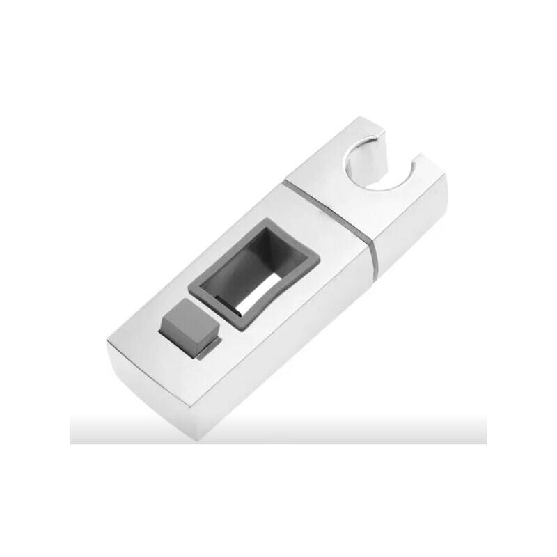 foto del prodotto supporto per soffione doccia scorrevole per tubo diametro 18 x 30 mm supporto per soffione doccia rettangolare in abs cromato per bagno