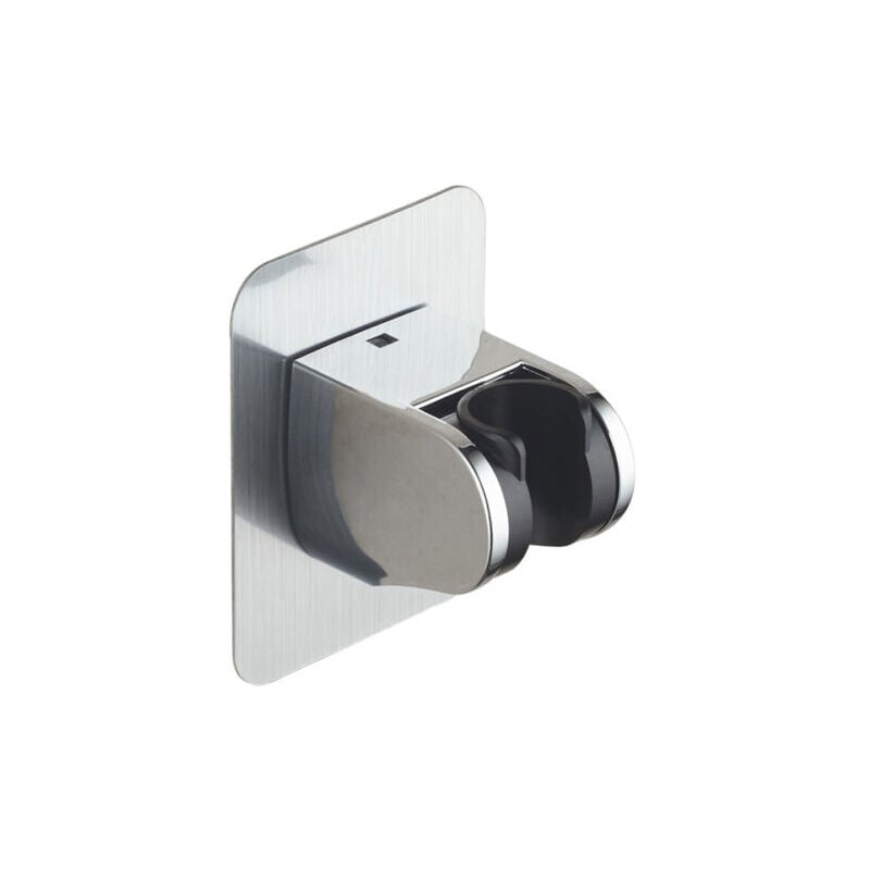 foto del prodotto supporto per soffione doccia senza foratura, supporto adesivo per soffione doccia, supporto per doccia con angolazione regolabile, super resistente,