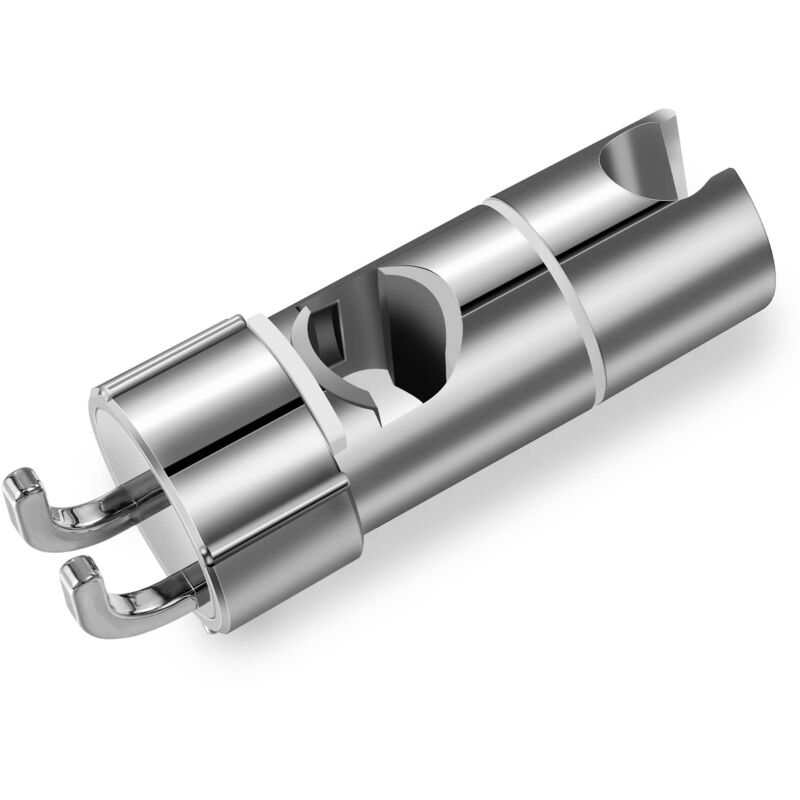 foto del prodotto supporto per soffione doccia, supporto per doccia senza trapano, diametro regolabile 18 25 mm, supporto per doccetta con gancio, distanziatore