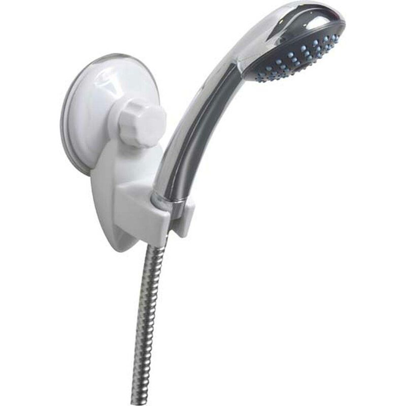 foto del prodotto supporto per soffione in abs pvc su ventosa bianco tendance