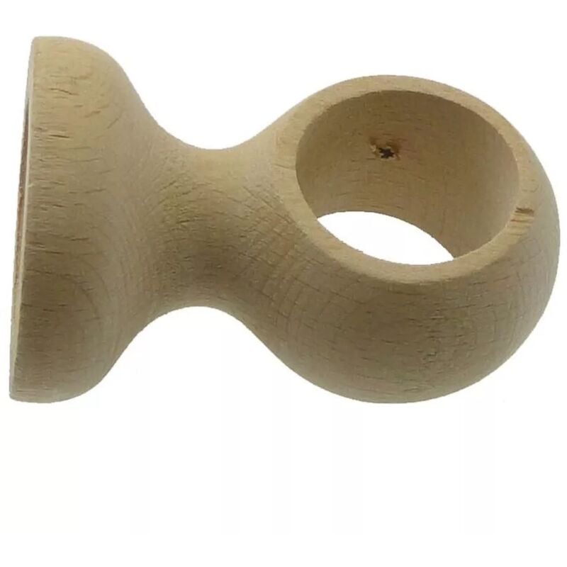 foto del prodotto supporto per soffitto per bastone 28mm con viti e tasselli colore naturale.