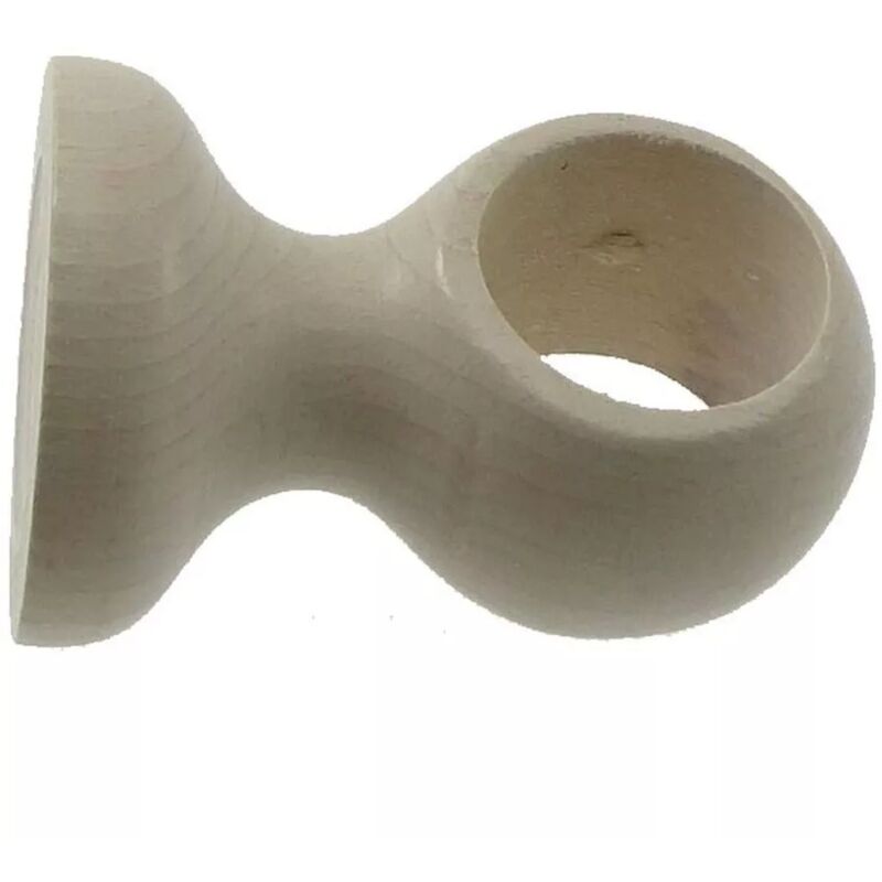 foto del prodotto supporto per soffitto per bastone 28mm con viti e tasselli sbiancato.