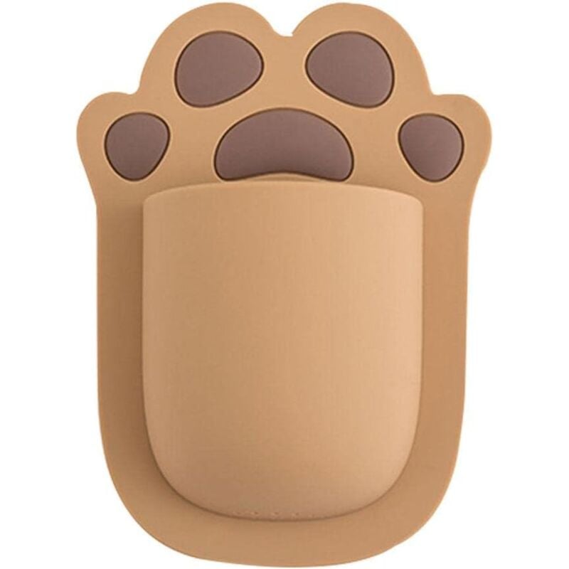 foto del prodotto supporto per spazzolino da denti in silicone cartoon organizzatore da parete per strumenti da bagno a casa