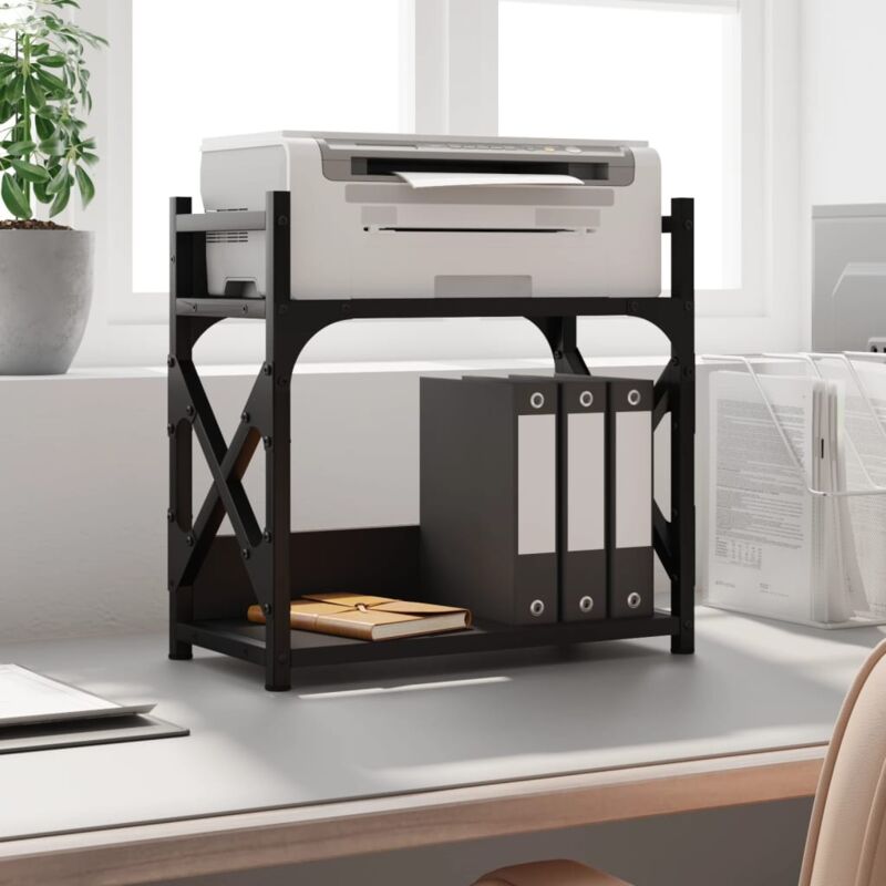 foto del prodotto supporto per stampante 2 livelli nero 40x20x40 cm multistrato vidaxl