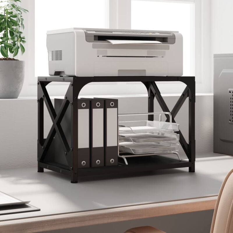 foto del prodotto supporto per stampante 2 livelli nero 44x26x31,5 cm multistrato vidaxl
