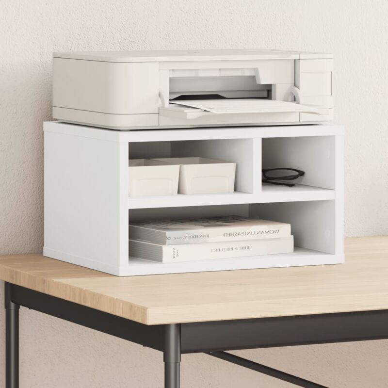 foto del prodotto supporto per stampante bianco 40x32x22,5 cm legno multistrato - vidaxl