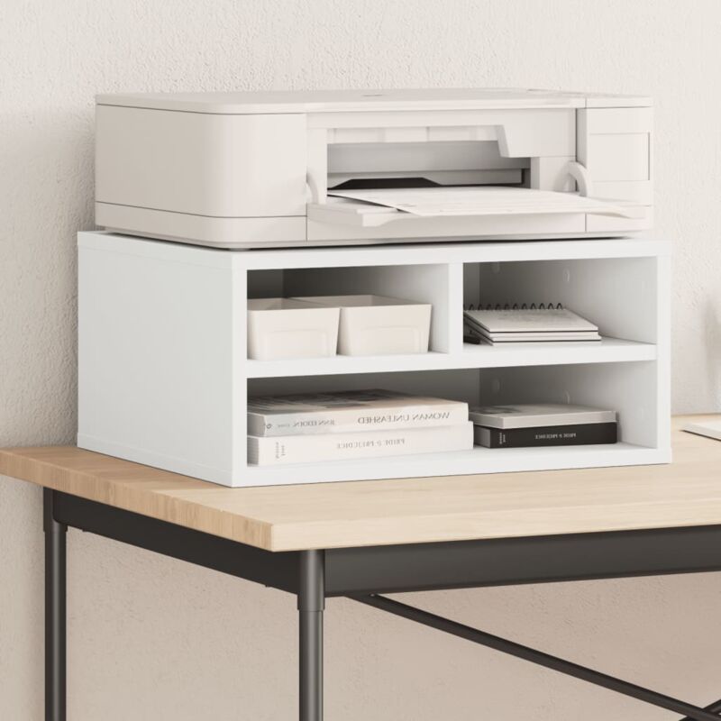foto del prodotto supporto per stampante bianco 49x40x22,5 cm legno multistrato vidaxl