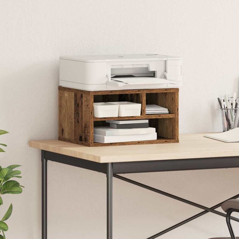 foto del prodotto supporto per stampante in legno vecchio 40x32x22,5 cm in legno ingegnerizzato vidaxl