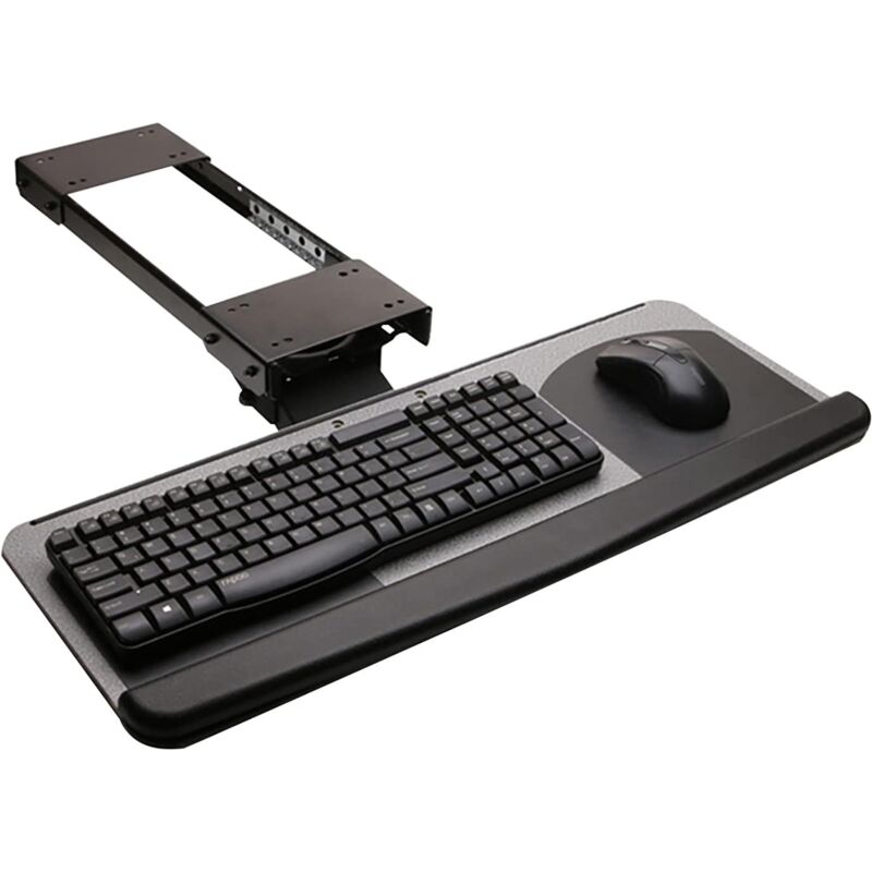 foto del prodotto supporto per tastiera, cassetto, scrivania per computer, tastiera ergonomica, supporto per tastiera, ufficio, inclinabile, cassetto per tastiera,