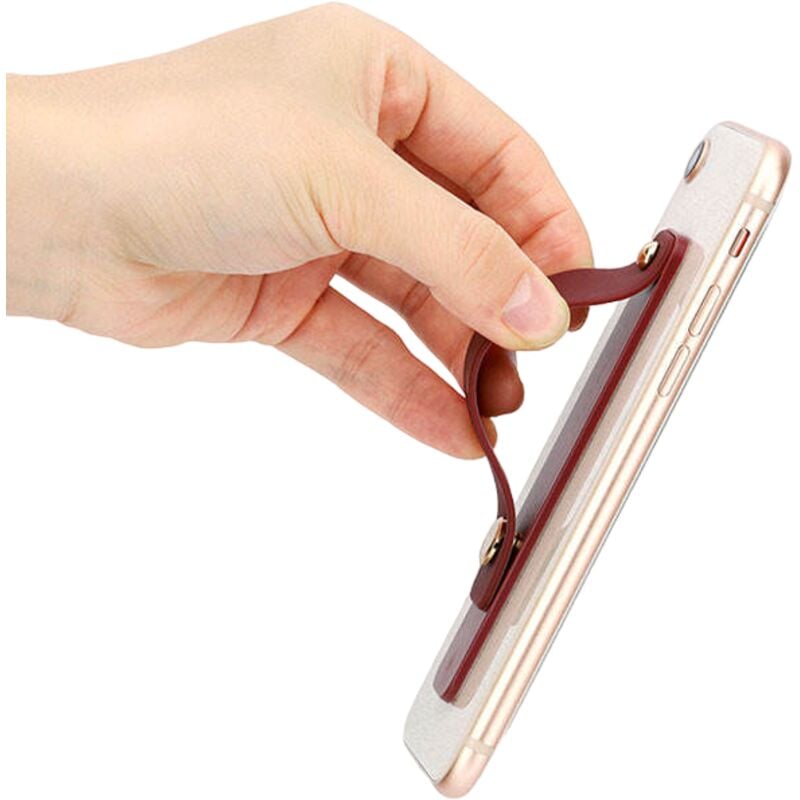 foto del prodotto supporto per telefono autoadesivo con cerniera, rosa