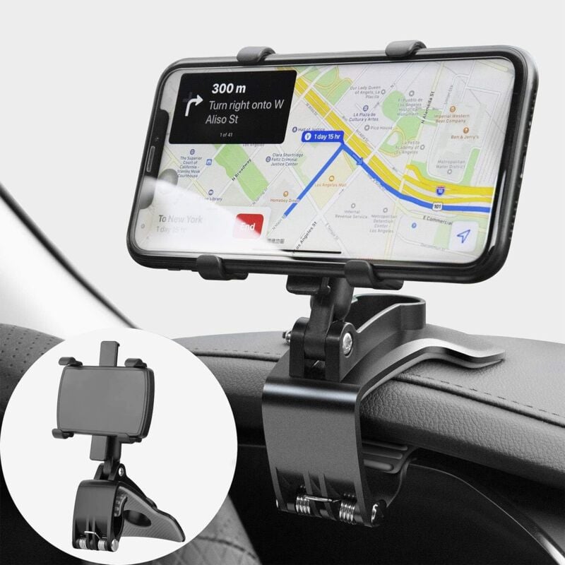 foto del prodotto supporto per telefono da auto con rotazione a 360 gradi, supporto per cruscotto per gps e smartphone da 4-7 pollici - lablanc