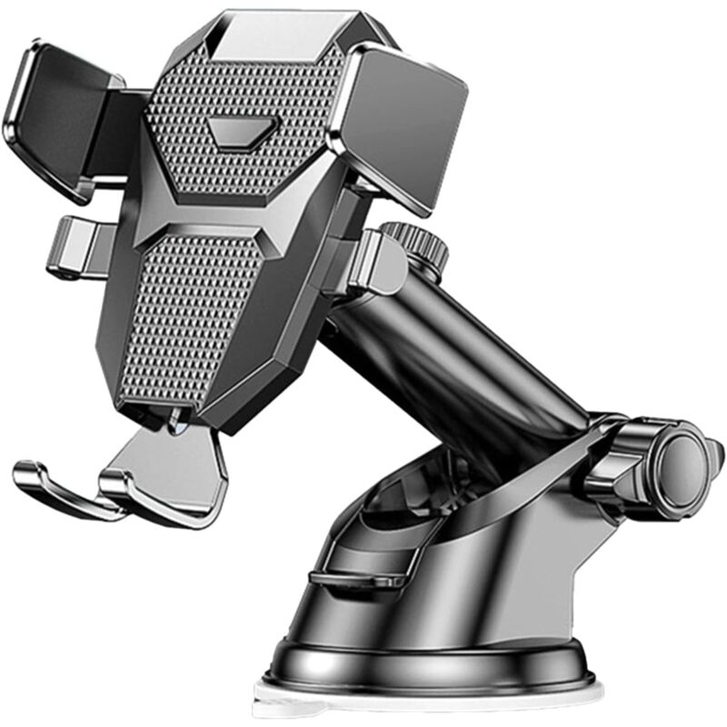 foto del prodotto supporto per telefono da auto supporto per telefono da auto, supporto regolabile per smartphone per auto per cruscotto parabrezza, potente ventosa