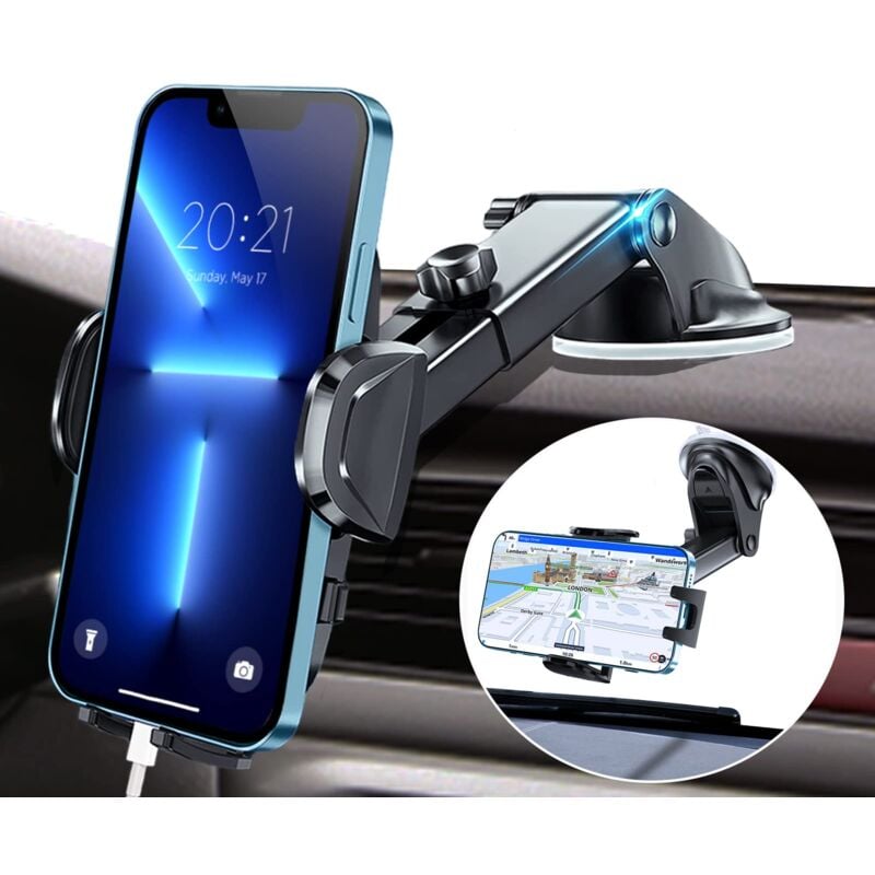 foto del prodotto supporto per telefono da auto, supporto per telefono da auto ultra stabile con ventosa per cruscotto universale