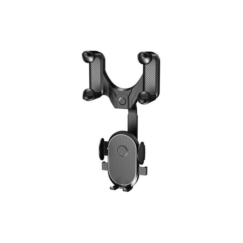 foto del prodotto supporto per telefono da specchietto retrovisore per auto, supporto flessibile e girevole a 360 , multifunzionale e retrattile.