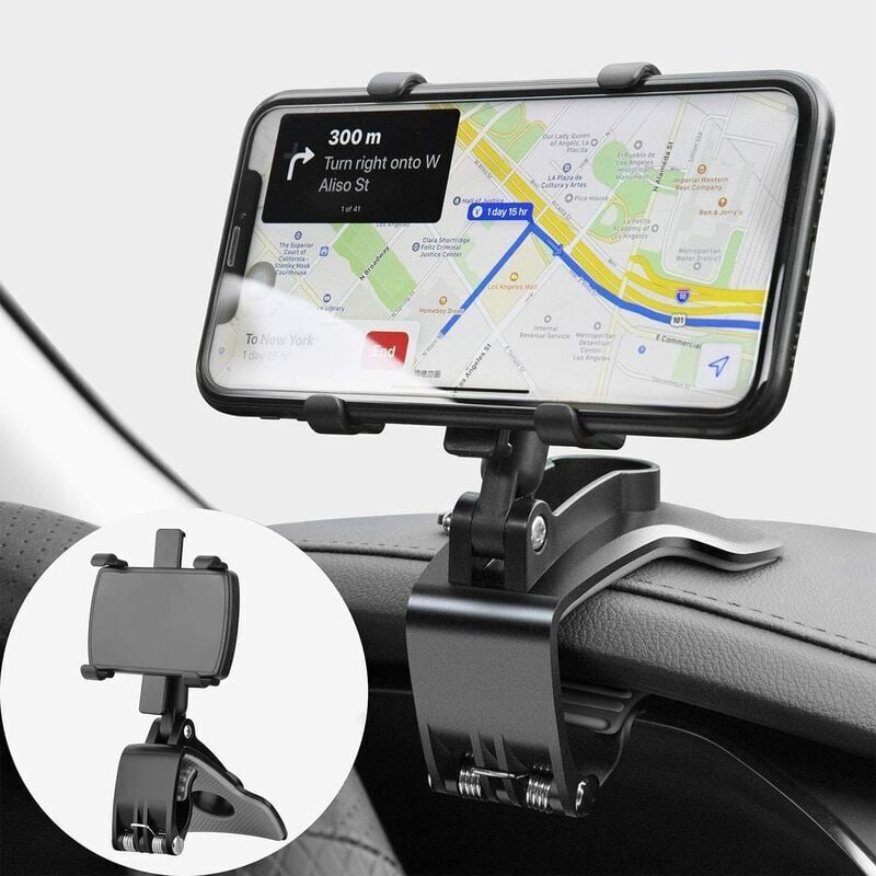 foto del prodotto supporto per telefono per auto rotazione a 360 gradi porta cellulare per cruscotto supporto per telefono per auto automobilistico per gps e