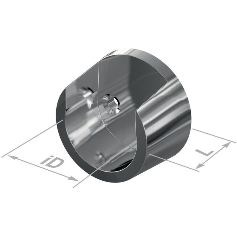 foto del prodotto supporto per tubo armadio 11069 ku. argento lucido d.20mm