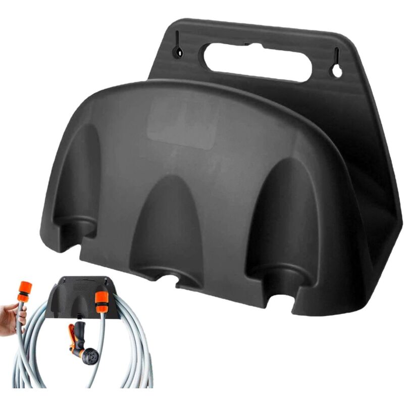foto del prodotto supporto per tubo da giardino, supporto per tubo da parete, ganci per tubo da esterno, supporti per tubo da giardino resistenti per un irrigazione