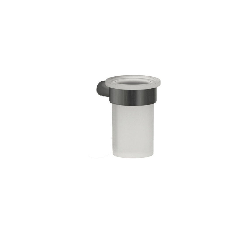 foto del prodotto supporto per vetro da parete simply r pvd in vetro satinato, canna di fucile satdsimr27gm swiss aqua technologies