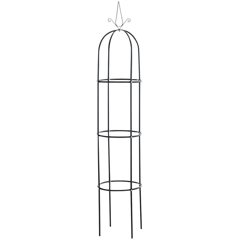 foto del prodotto supporto piante rampicanti colonna romantika nero 1 pezzo