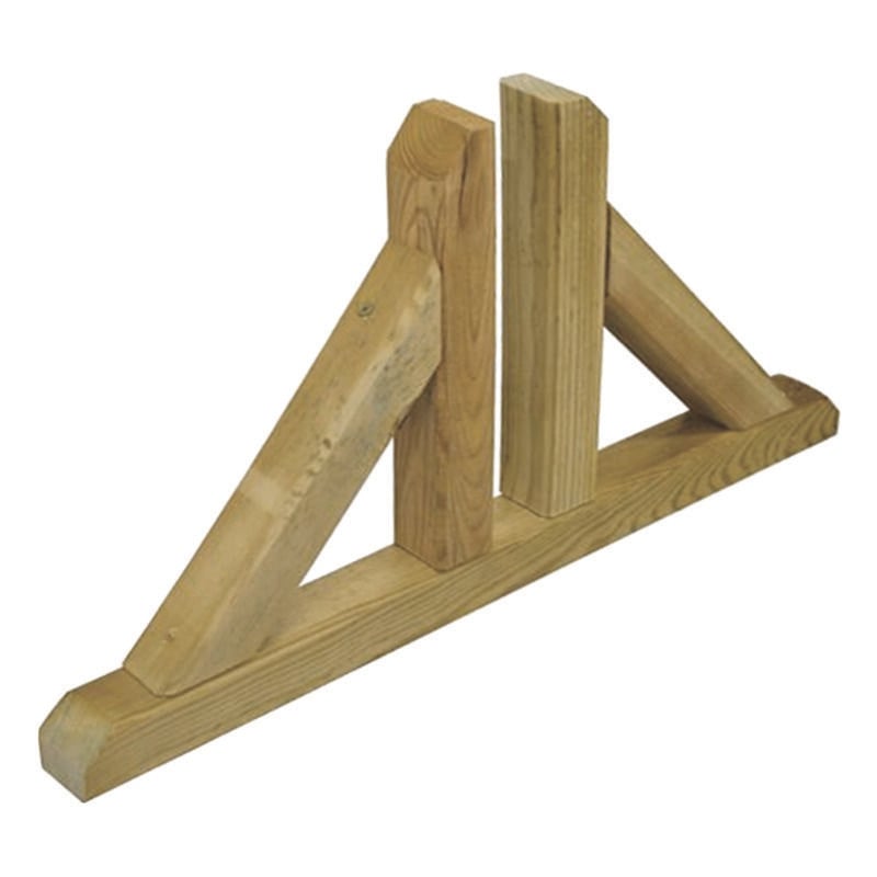 foto del prodotto supporto piede doppio in pino impregnato cm..60x4,5x30h.