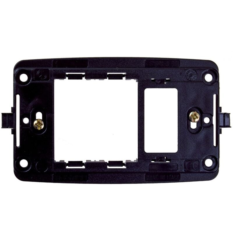 foto del prodotto supporto presa schuko 1 posto scatola tonda e rettangolare master cod. 00376 