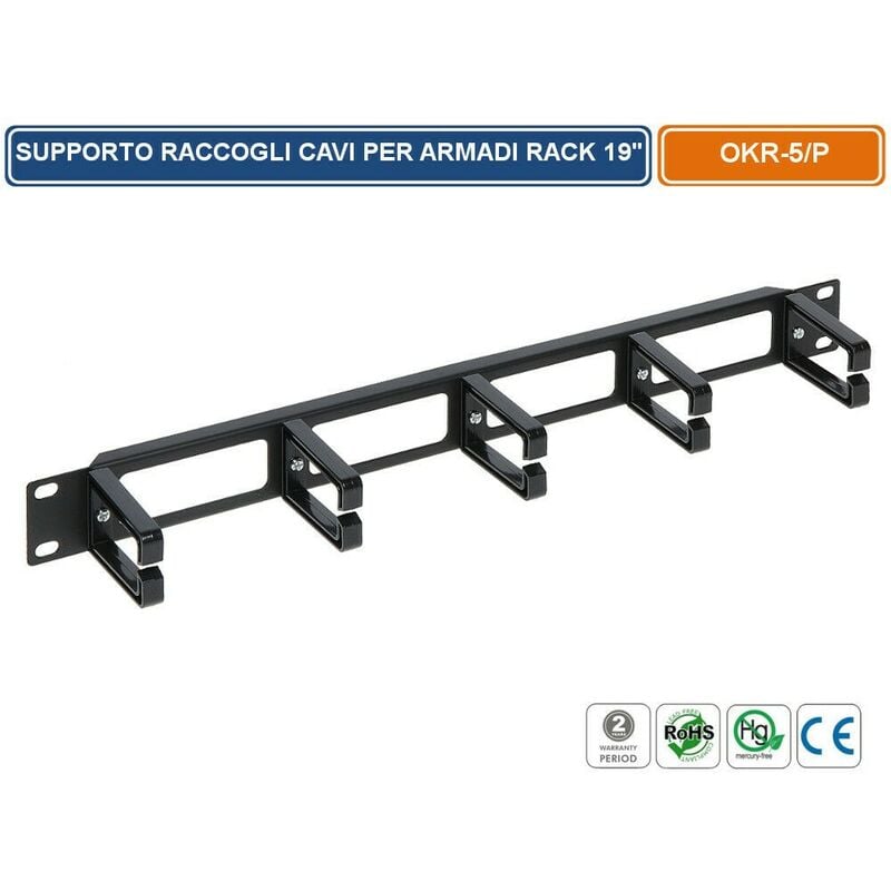 immagine 0 del prodotto supporto raccogli cavi per armadio rack 19 1u