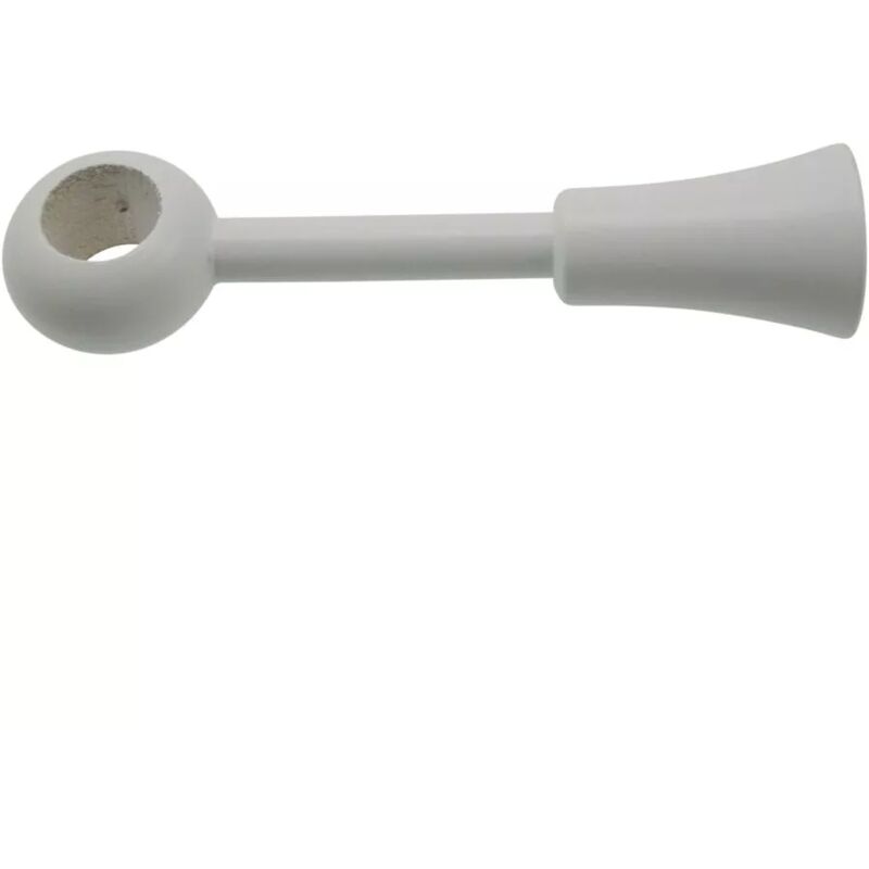 foto del prodotto supporto regolabile per bastone 23mm con viti e tasselli colore bianco.
