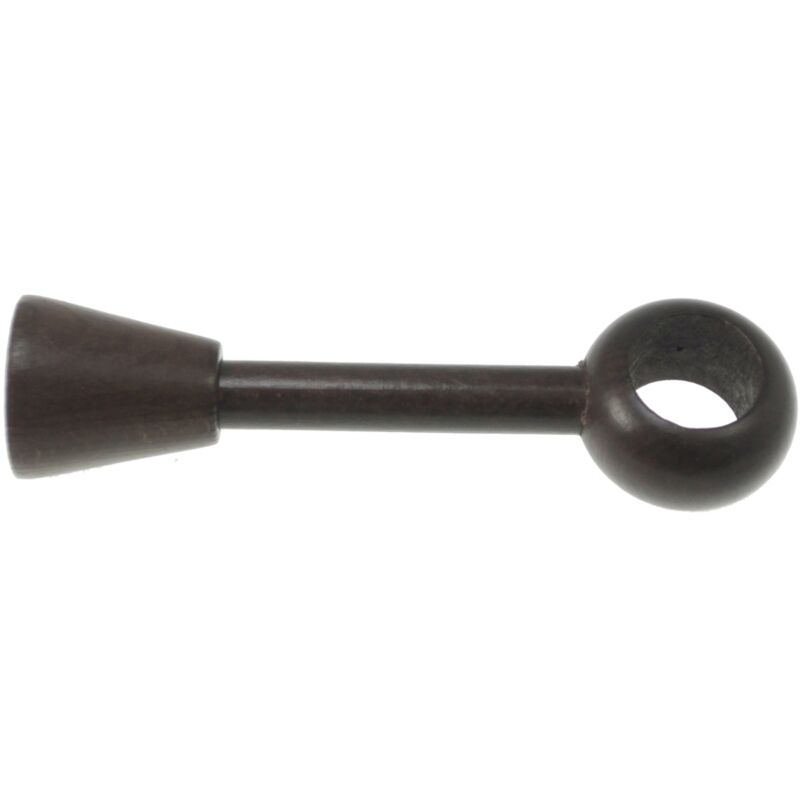 foto del prodotto supporto regolabile per bastone 28mm con viti e tasselli colore noce.