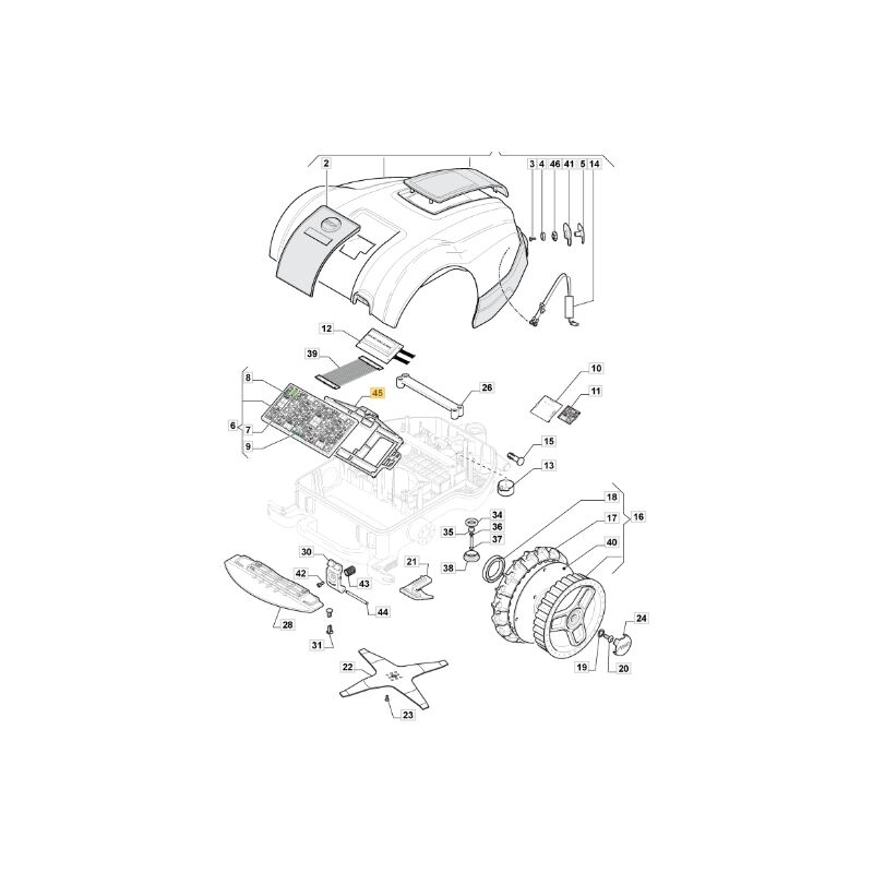 foto del prodotto supporto scheda robot modelli autoclip225s originale stiga 112600334 0