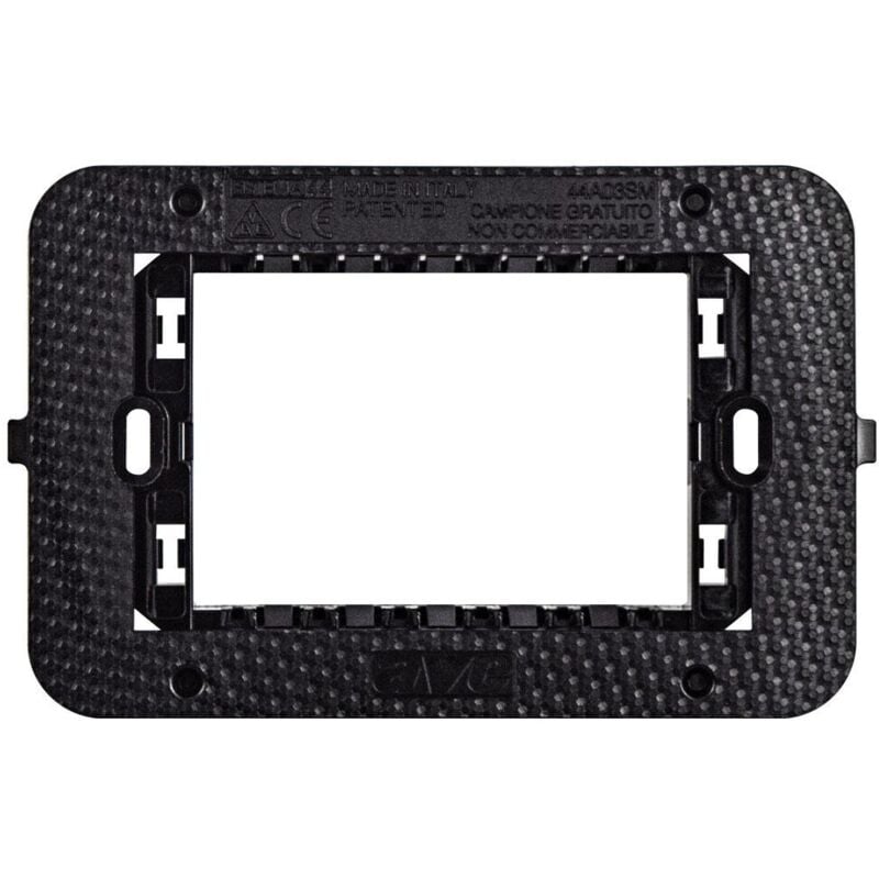 foto del prodotto supporto smart44 nero con viti 3moduli 44a03sm ave