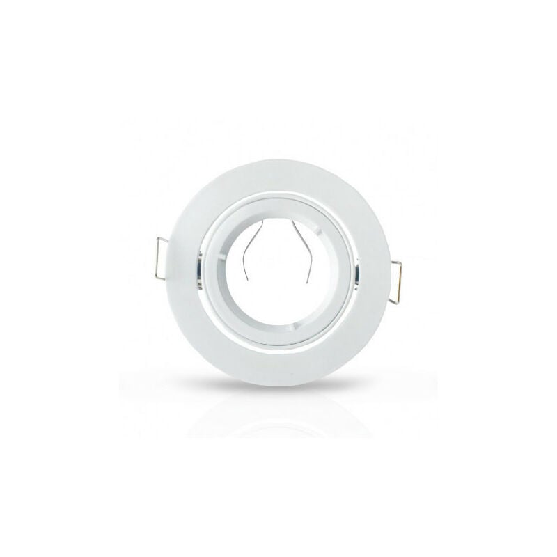 foto del prodotto supporto spot led bianco orientabile 45 ip20 95mm foratura 80mm