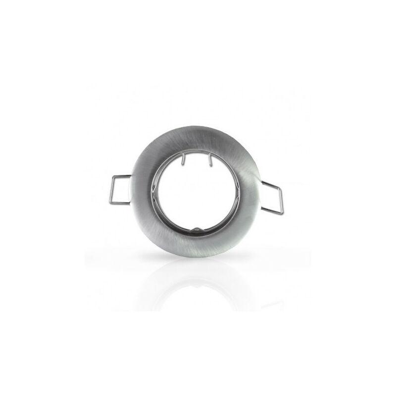 foto del prodotto supporto spot led da incasso argento 78mm foratura 58mm